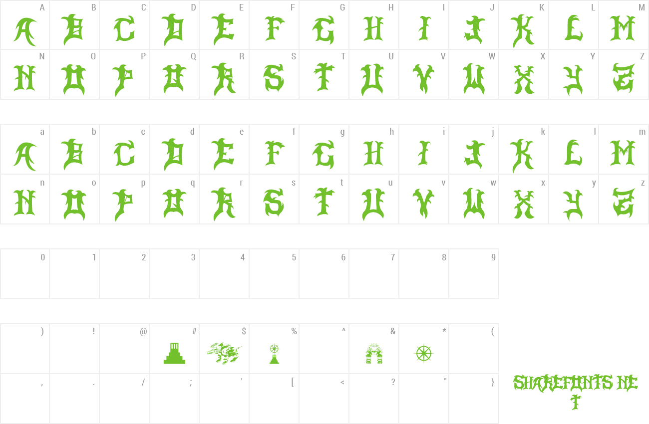 Font Slayer Dragon preview